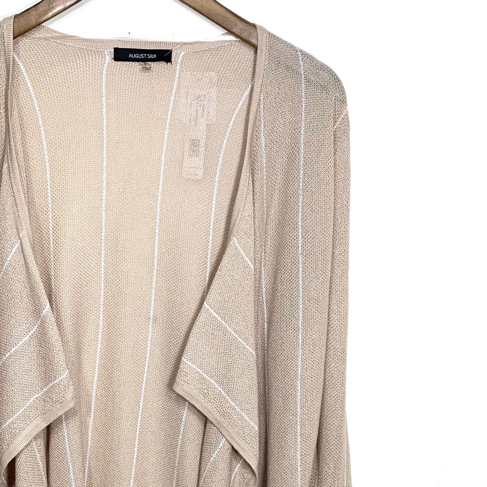 ⭐️ Metallic Drape-Front Striped Cardigan (NWT)